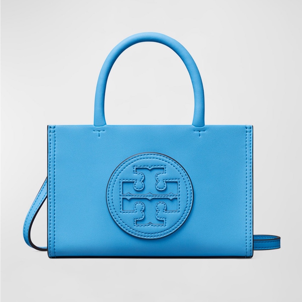 New✨authentic tory burch Ella bio mini tote (blue azure) crossbody - Picture 12 of 15